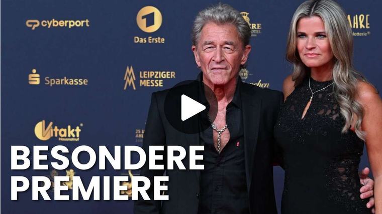 Peter Maffay mit Ehefrau Hendrikje bei der Goldenen Henne in Leipzig