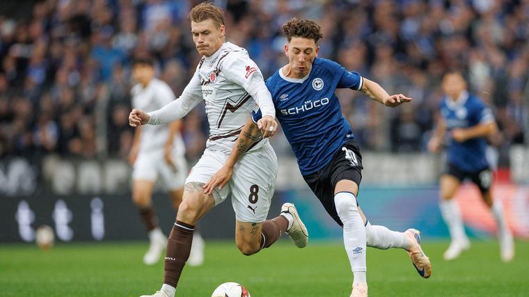 2. Liga: St. Pauli zeigt in Bielefeld Moral, bleibt aber sieglos